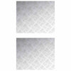 VidaXL gradino rettangolare 2 pezzi argento 60 x 50 cm in alluminio