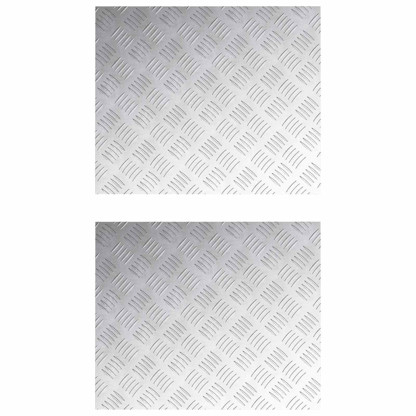 VidaXL gradino rettangolare 2 pezzi argento 60 x 50 cm in alluminio