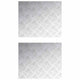 VidaXL gradino rettangolare 2 pezzi argento 60 x 50 cm in alluminio
