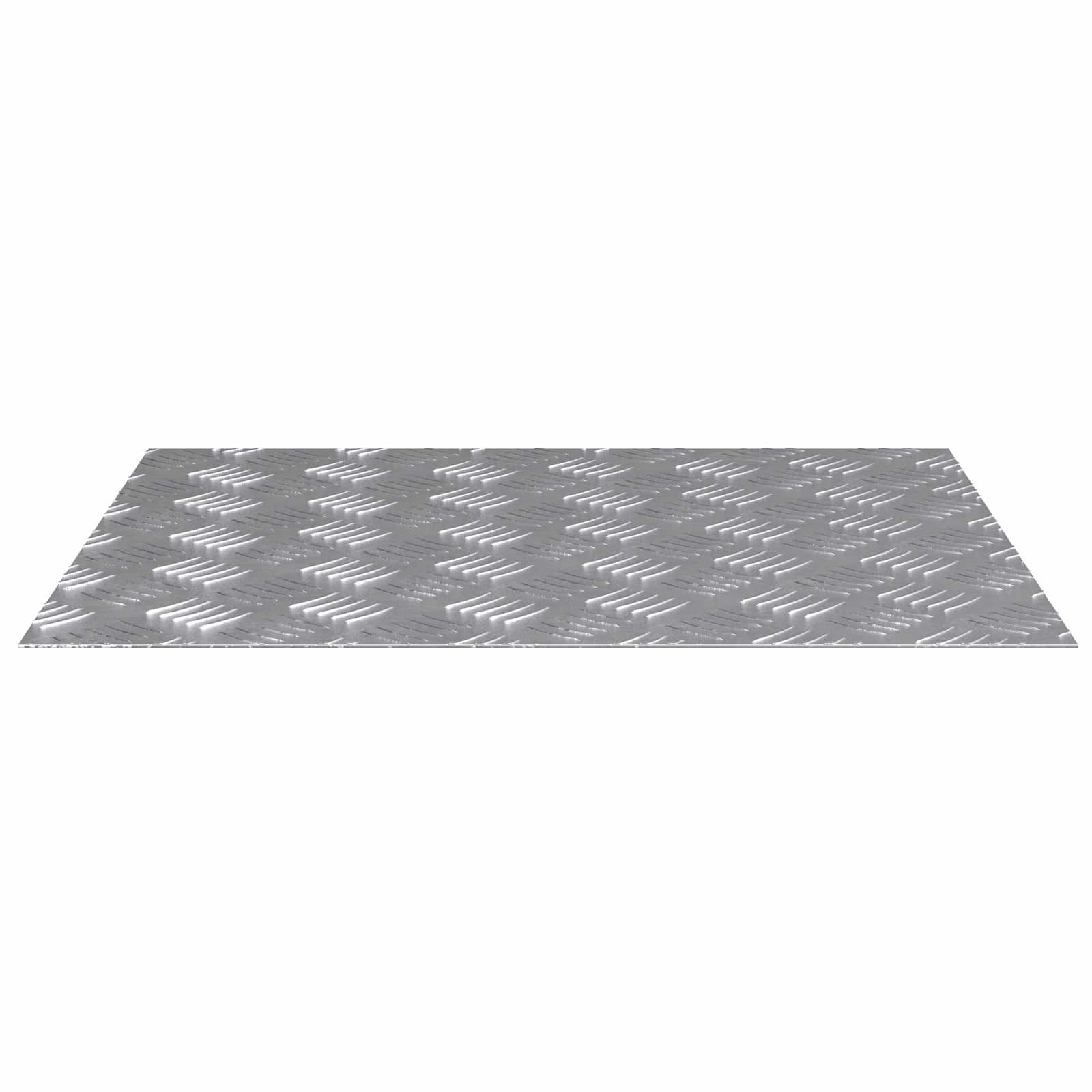 VidaXL gradino rettangolare 2 pezzi argento 60 x 50 cm in alluminio