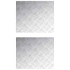 VidaXL gradino rettangolare 2 pezzi argento 60 x 50 cm in alluminio
