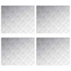 Vidaxx gradino rettangolare 4 pezzi argento 60 x 50 cm alluminio