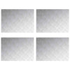 Vidaxl gradino rettangolare 4 pz argento 70 x 50 cm alluminio