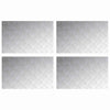 VidaXL gradino rettangolare 4 pezzi argento 80 x 50 cm in alluminio