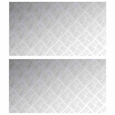 Vidaxl trap tread rechthoekig 2 pcs zilver 90 x 50 cm aluminium