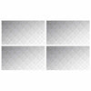 VidaXL gradino rettangolare 4 pezzi argento 90 x 50 cm in alluminio