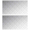 Vidaxx gradino rettangolare 2 pezzi argento 90 x 50 cm alluminio