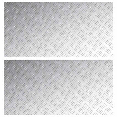 Vidaxl trap tread rechthoekig 2 pcs zilver 100 x 50 cm aluminium
