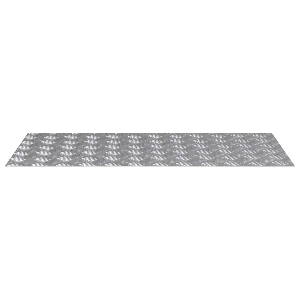VidaXL gradino rettangolare 4 pezzi argento 100 x 50 cm in alluminio