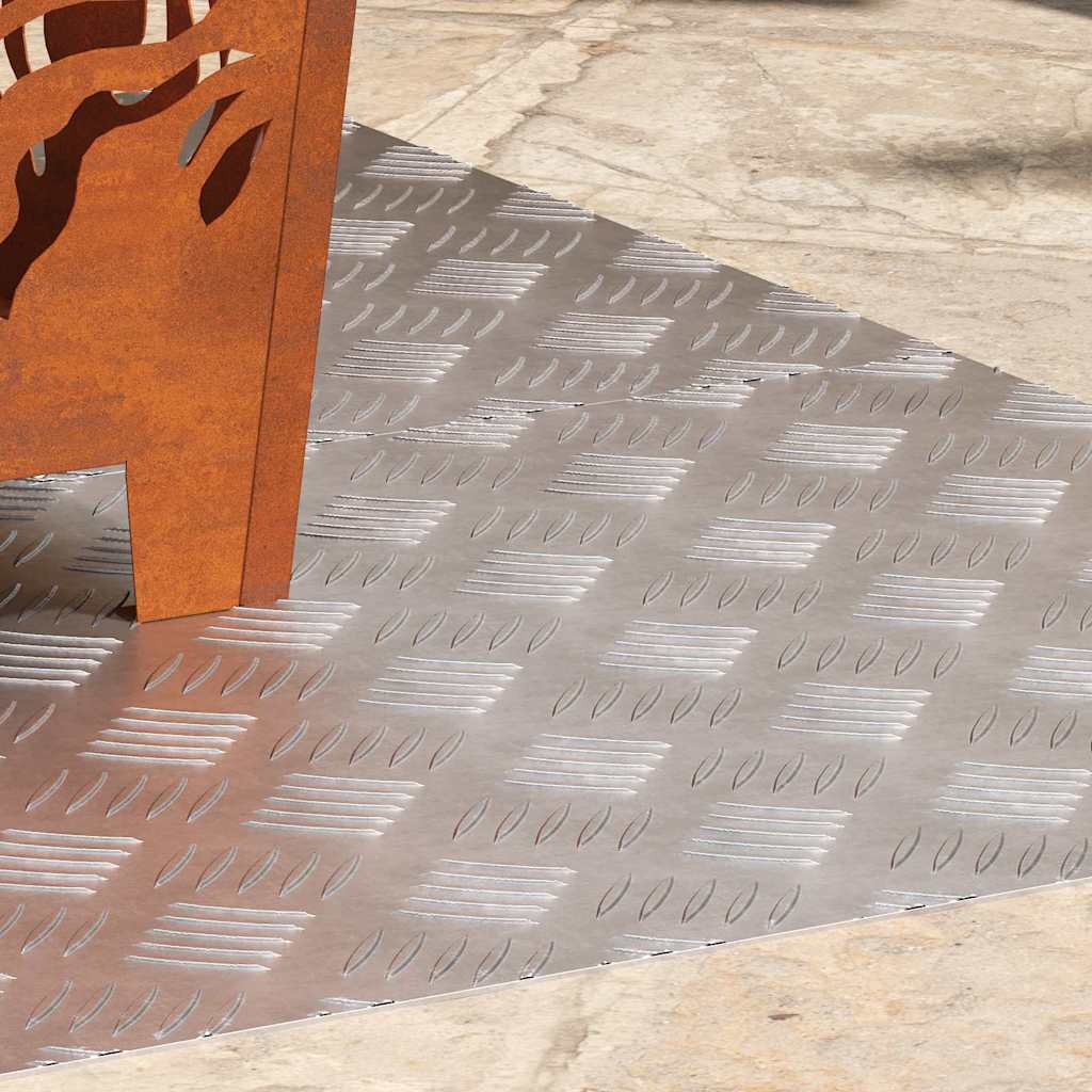 Vidaxx peldaño de escalera rectangular 2 piezas plata 100 x 50 cm aluminio