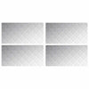 VidaXL peldaño de escalera rectangular 4 piezas plata 100 x 50 cm aluminio