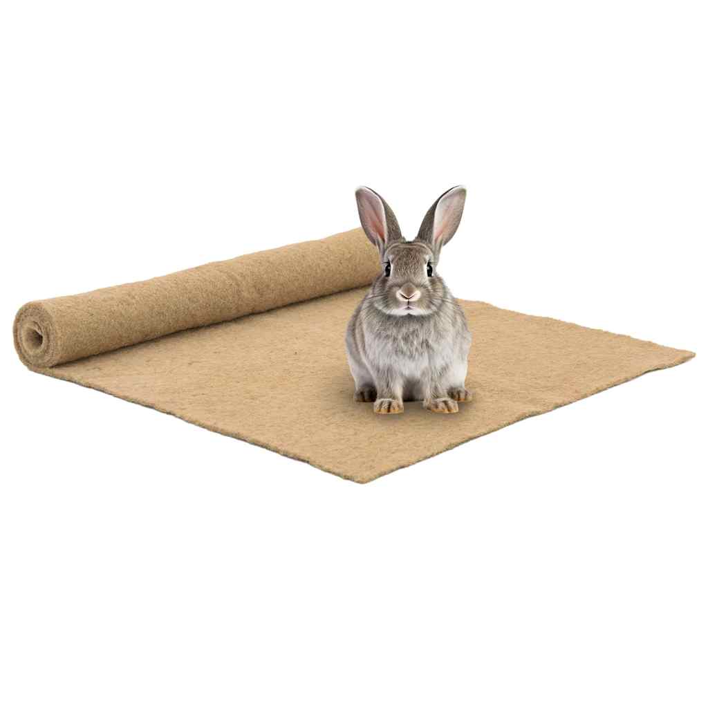 Vidaxxl alfombra de cáñamo para roedores 1x1 m 5 mm