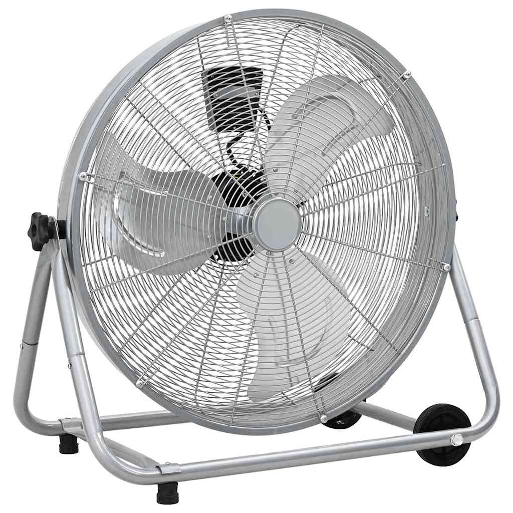 Vidaxl trommelventilator met wiel zilver 73 x 42 x 70 cm aluminium