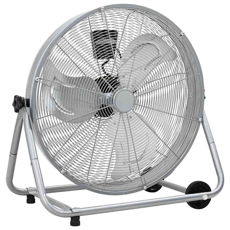 Vidaxl trommelventilator met wiel zilver 73 x 42 x 70 cm aluminium