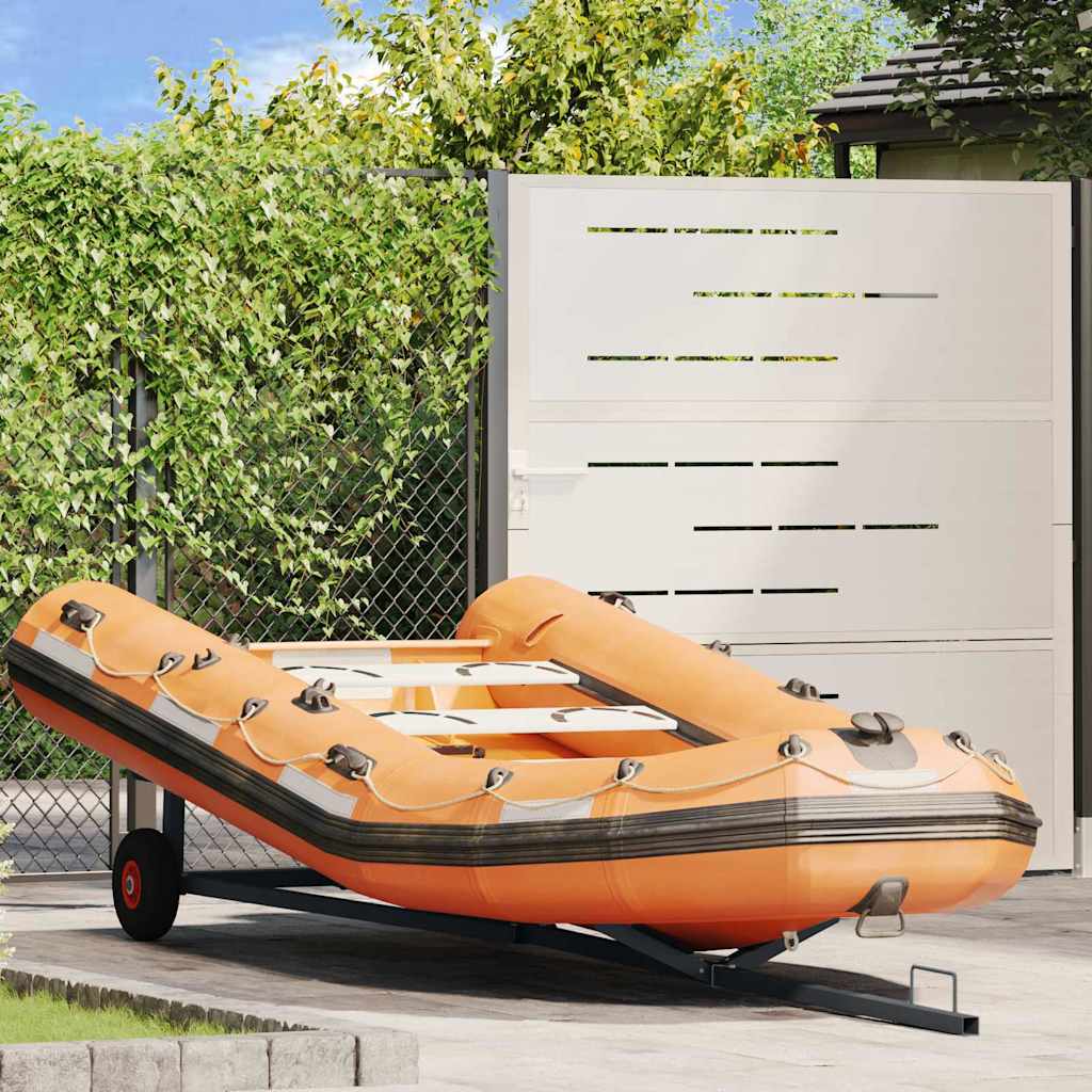 Remolque para barco vidaxl plata 302 x 107 x 42 cm acero