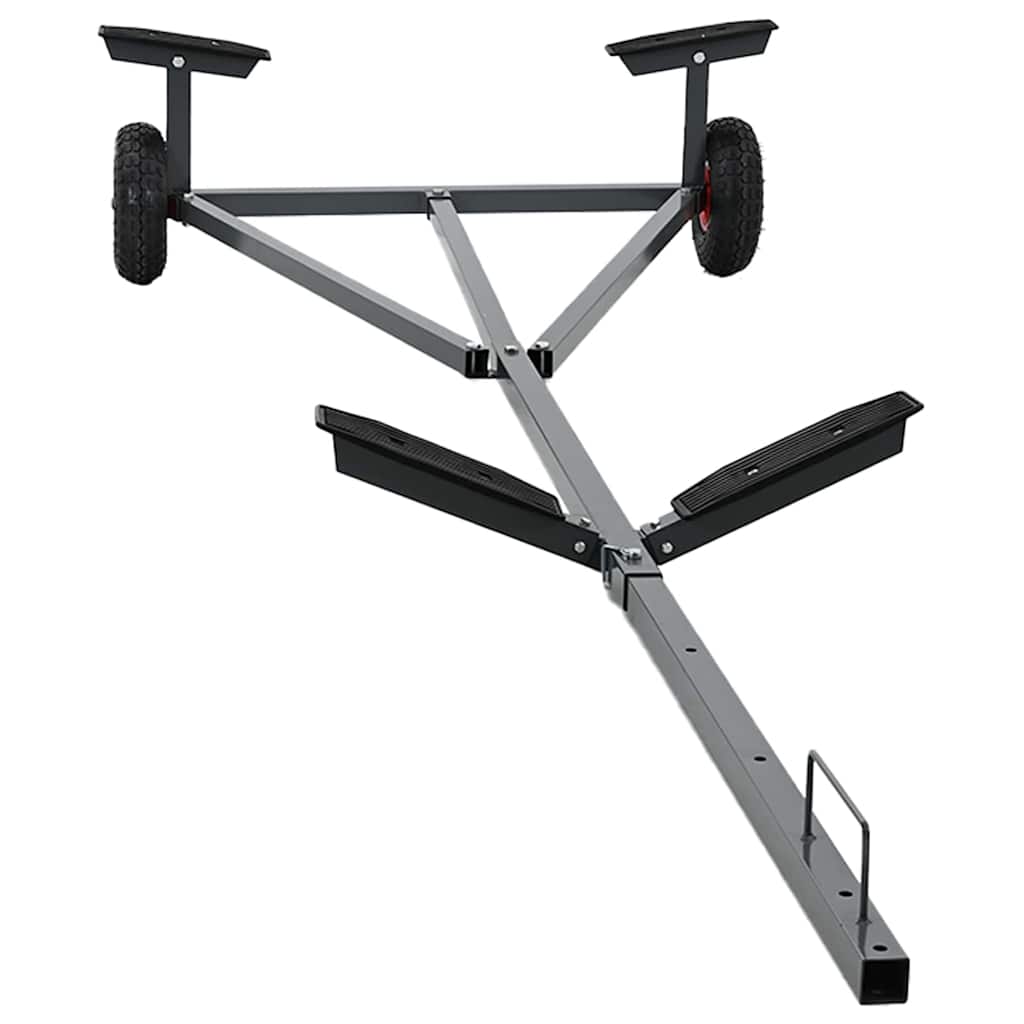 Remolque para barco vidaxl plata 302 x 107 x 42 cm acero