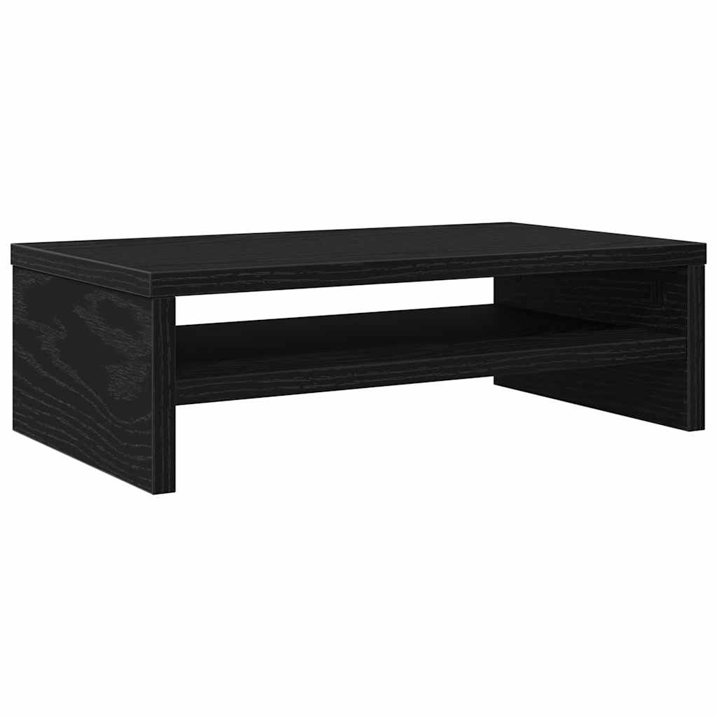 VidaXL soporte para monitor roble negro 42x24x13 cm madera contrachapada