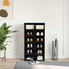 Vidaxl schoenenrek 54x34x100,5 cm spaanplaat zwart eikenkleurig