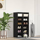 Vidaxx zapatero 54x34x100,5 cm aglomerado roble negro