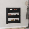 Scarpiera VidaXL con ripiano rovere nero 80 x 18 x 90 cm in MDF