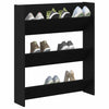 Scarpiera VidaXL con ripiano rovere nero 80 x 18 x 90 cm in MDF