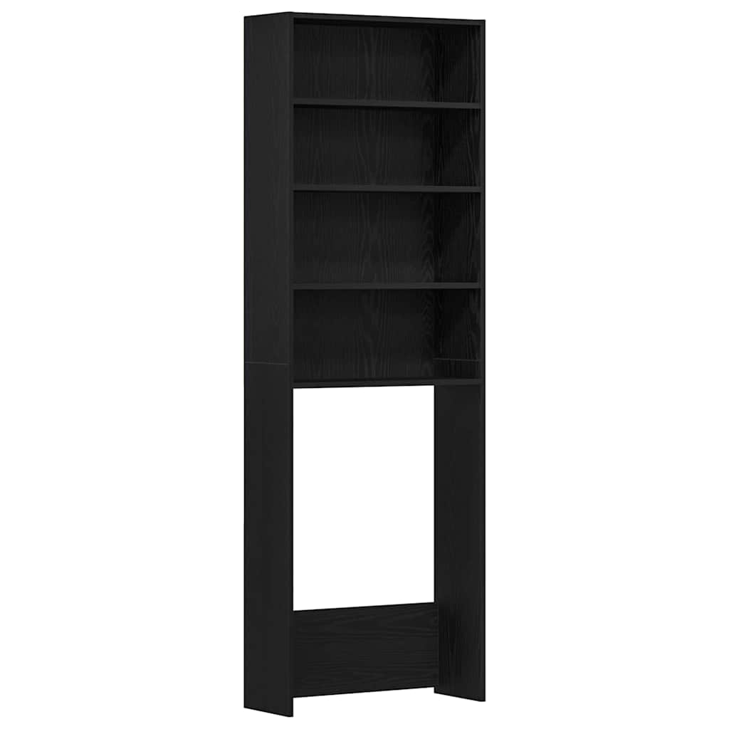 Mueble para lavadora Vidaxx roble negro 64 x 24 x 190 cm acabado madera