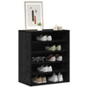 Vidaxx zapatero con estante roble negro 60 x 35 x 70 cm madera contrachapada