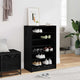 Vidaxx zapatero con estante roble negro 60 x 35 x 92 cm acabado madera