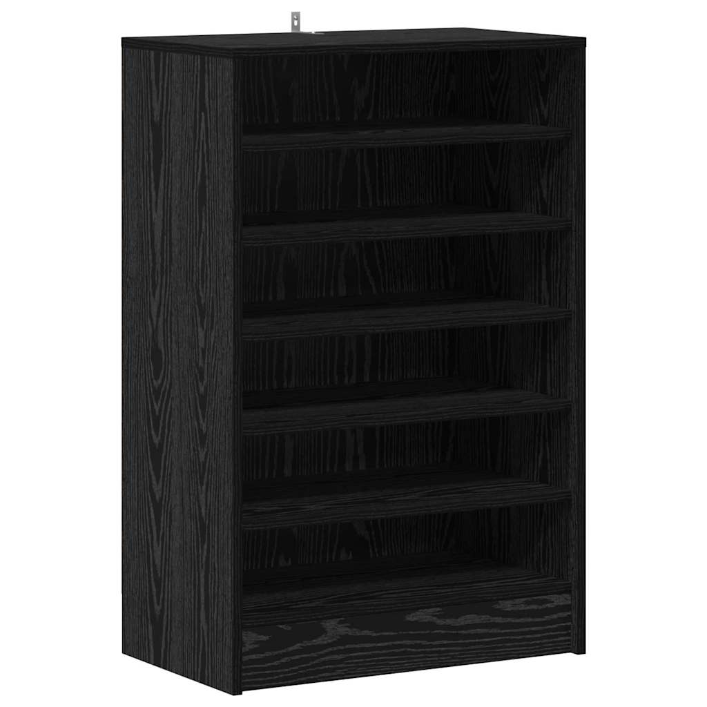Vidaxx zapatero con estante roble negro 60 x 35 x 92 cm acabado madera