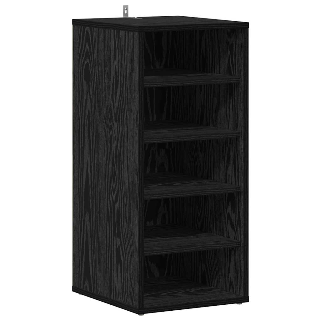 Scarpiera Vidaxx con ripiano rovere nero 32 x 35 x 70 cm in MDF
