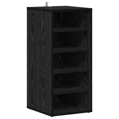 Vidaxl schoenenkast met plank zwart eiken 32 x 35 x 70 cm bewerkt hout