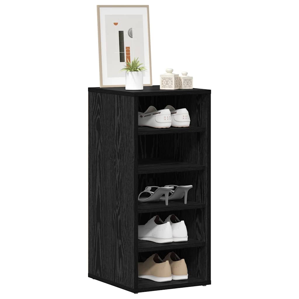 Scarpiera Vidaxx 2 pezzi rovere nero 32 x 35 x 70 cm in MDF