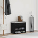Vidaxx banco zapatero con estante roble negro 60 x 30 x 45 cm madera contrachapada