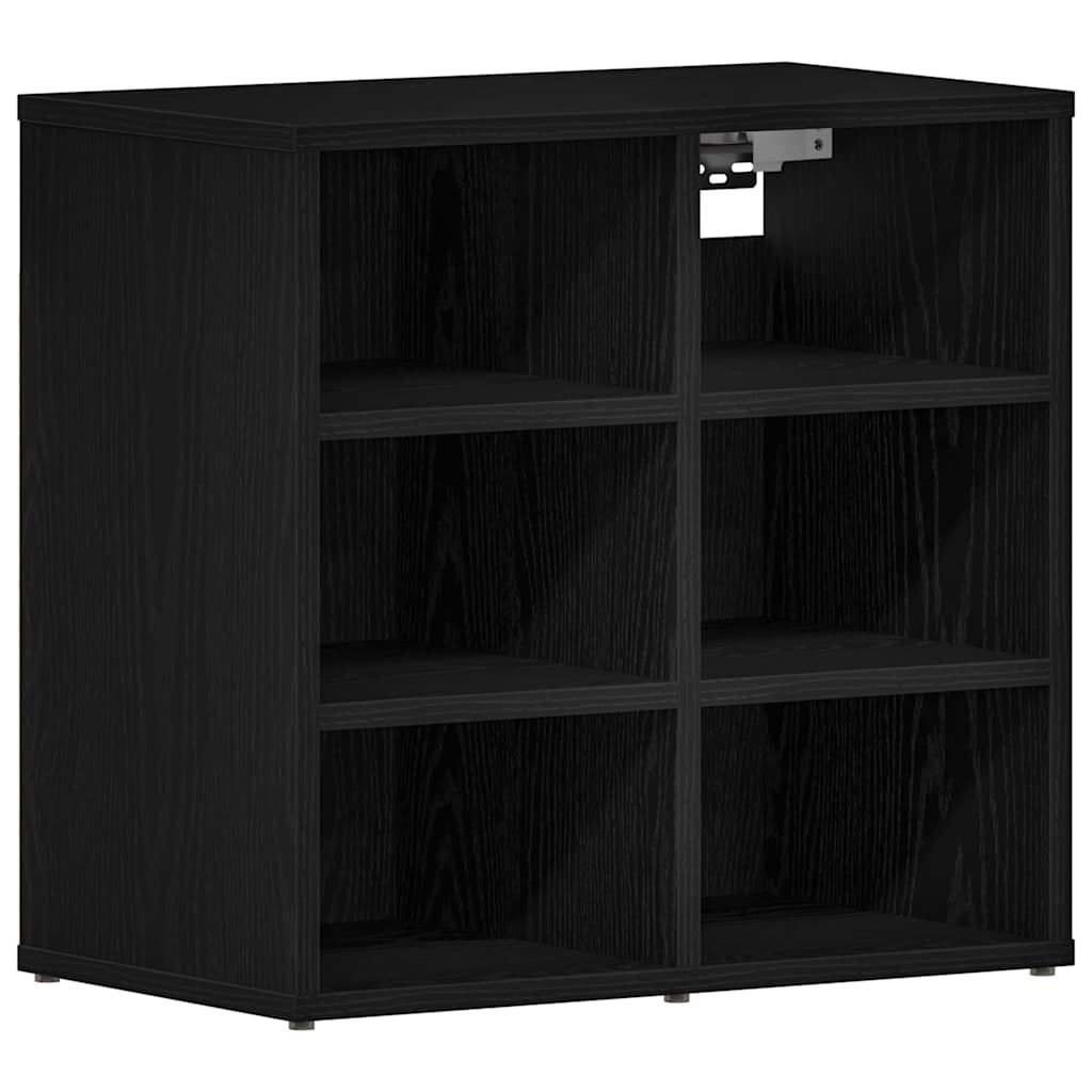 Zapatero VidaXL roble negro 52 x 30 x 50,5 cm acabado madera