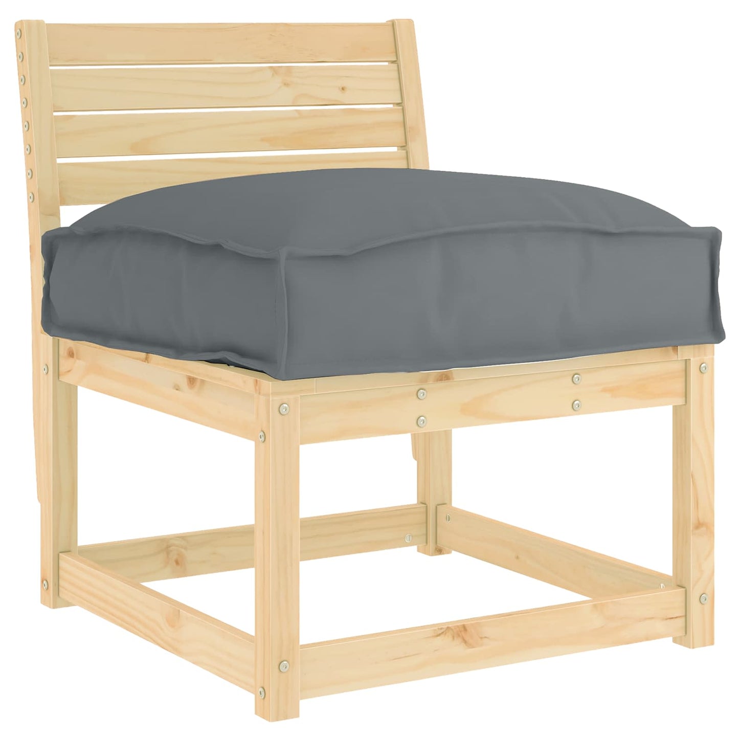 Cuscino Vidaxl antracite 50 x 50 x 12 cm tessuto oxford
