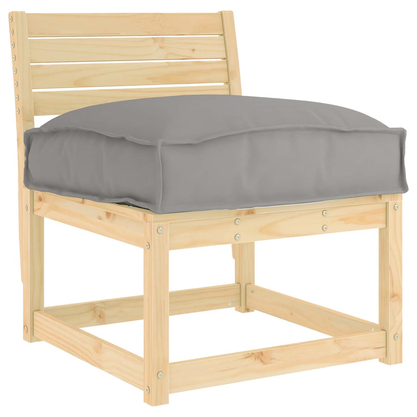 Vidaxl kussen grijs 50 x 50 x 12 cm oxford stof