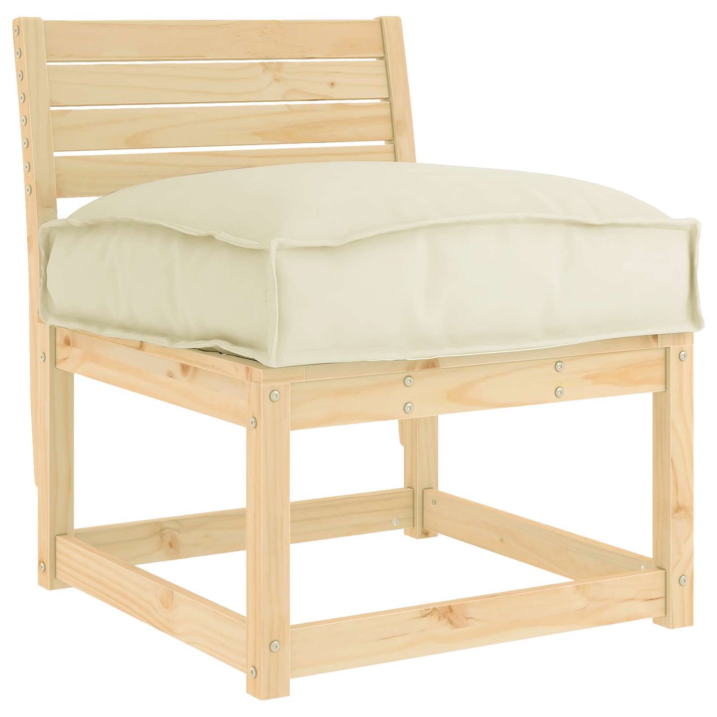 Cuscino Vidaxl crema 50 x 50 x 12 cm tessuto oxford