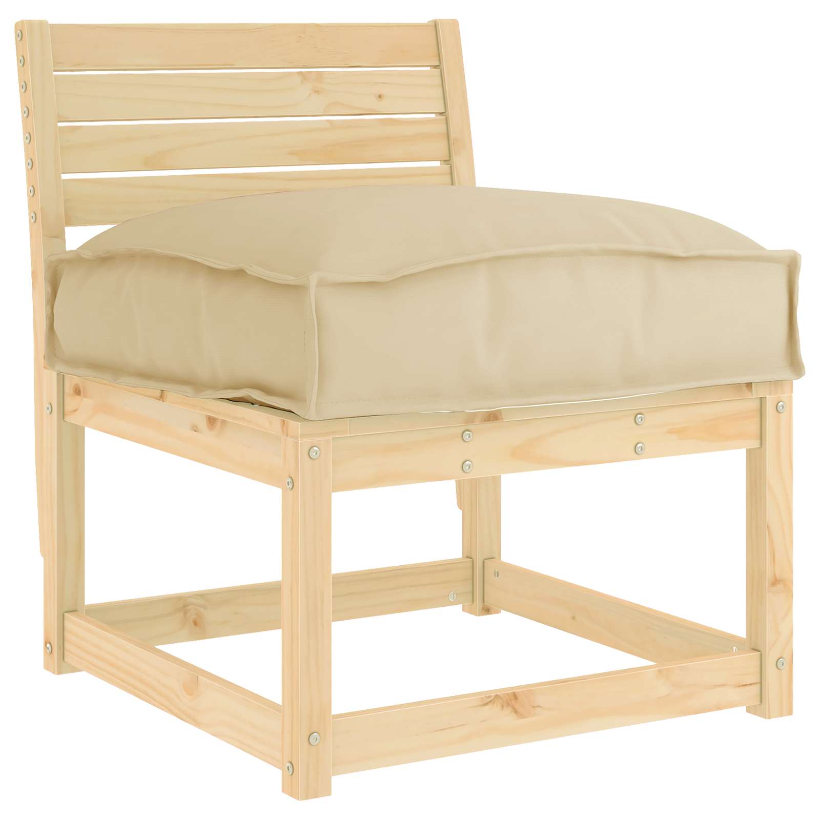 Cuscino Vidaxl beige 50 x 50 x 12 cm in tessuto oxford