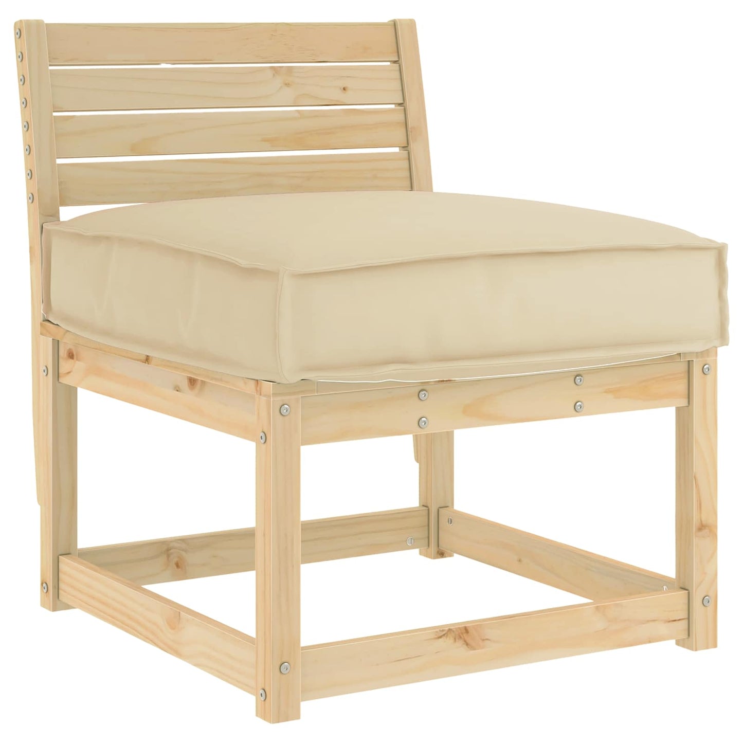 VidaXL cojín beige 60 x 60 x 12 cm tela oxford