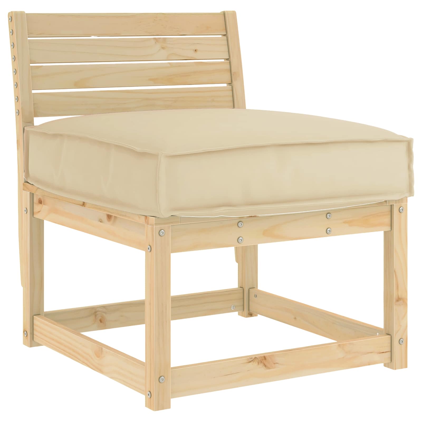 VidaXL cojín beige 60 x 60 x 12 cm tela oxford