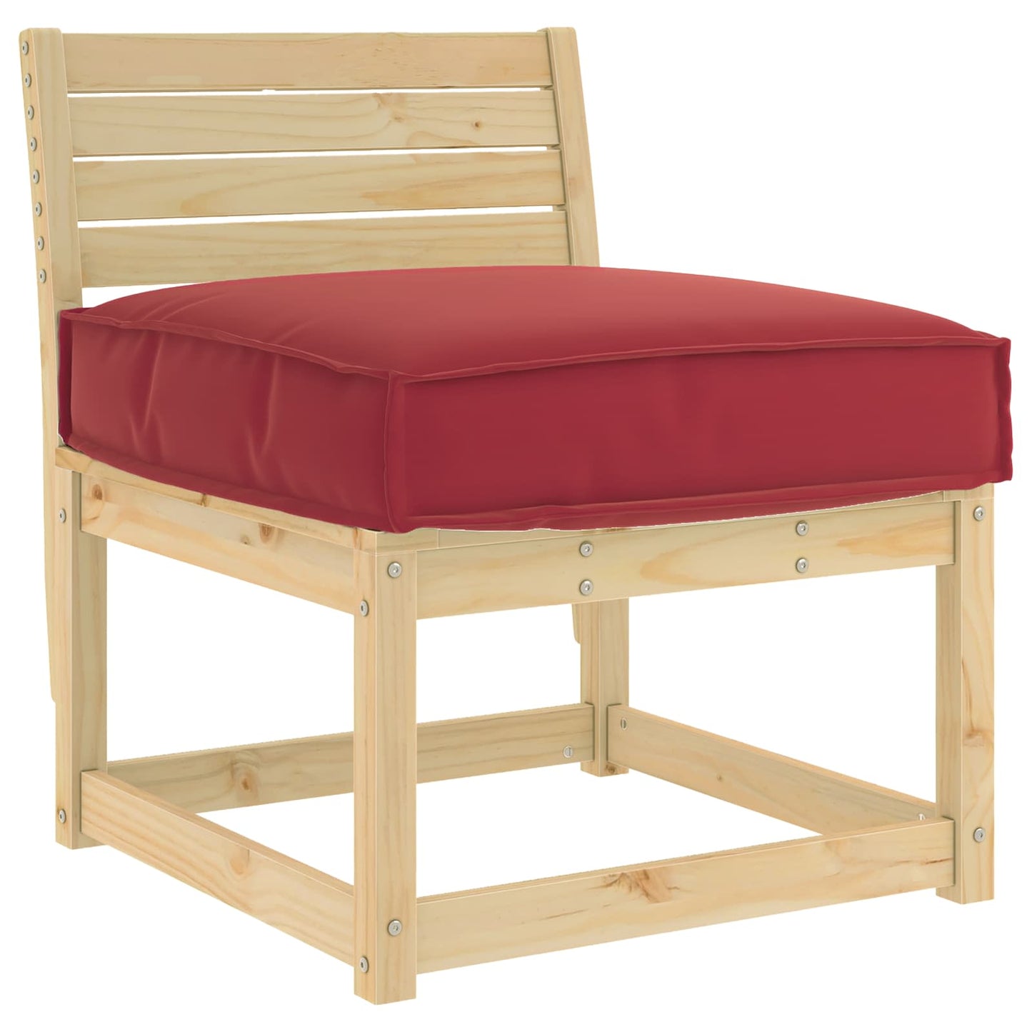 Vidaxxl cojín rojo vino 60 x 60 x 12 cm tela oxford