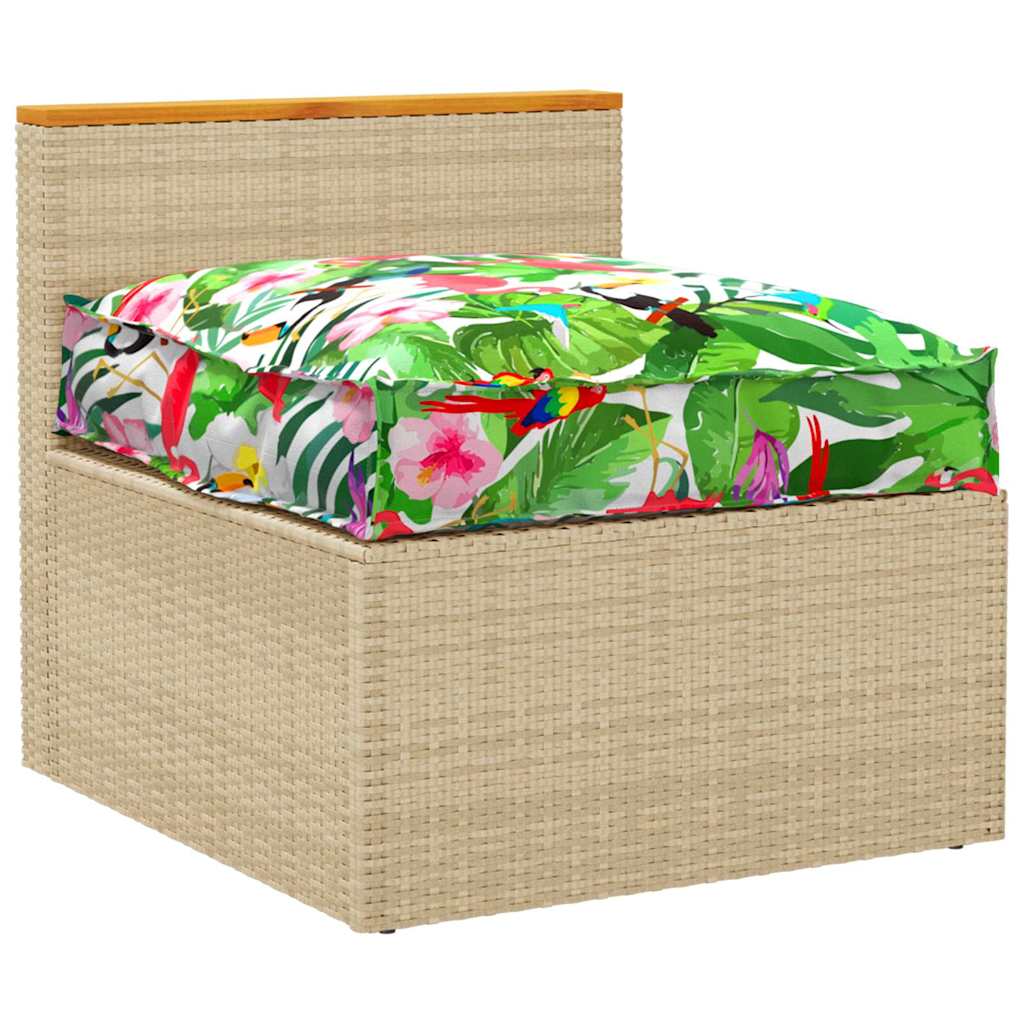 Vidaxx cojín flores multicolor 70 x 70 x 12 cm tela oxford