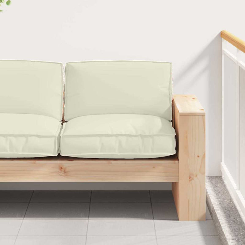 Cojín vidaxl crema 80 x 80 x 12 cm tela oxford