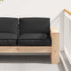 Cuscino Vidaxx nero 80 x 80 x 12 cm tessuto oxford