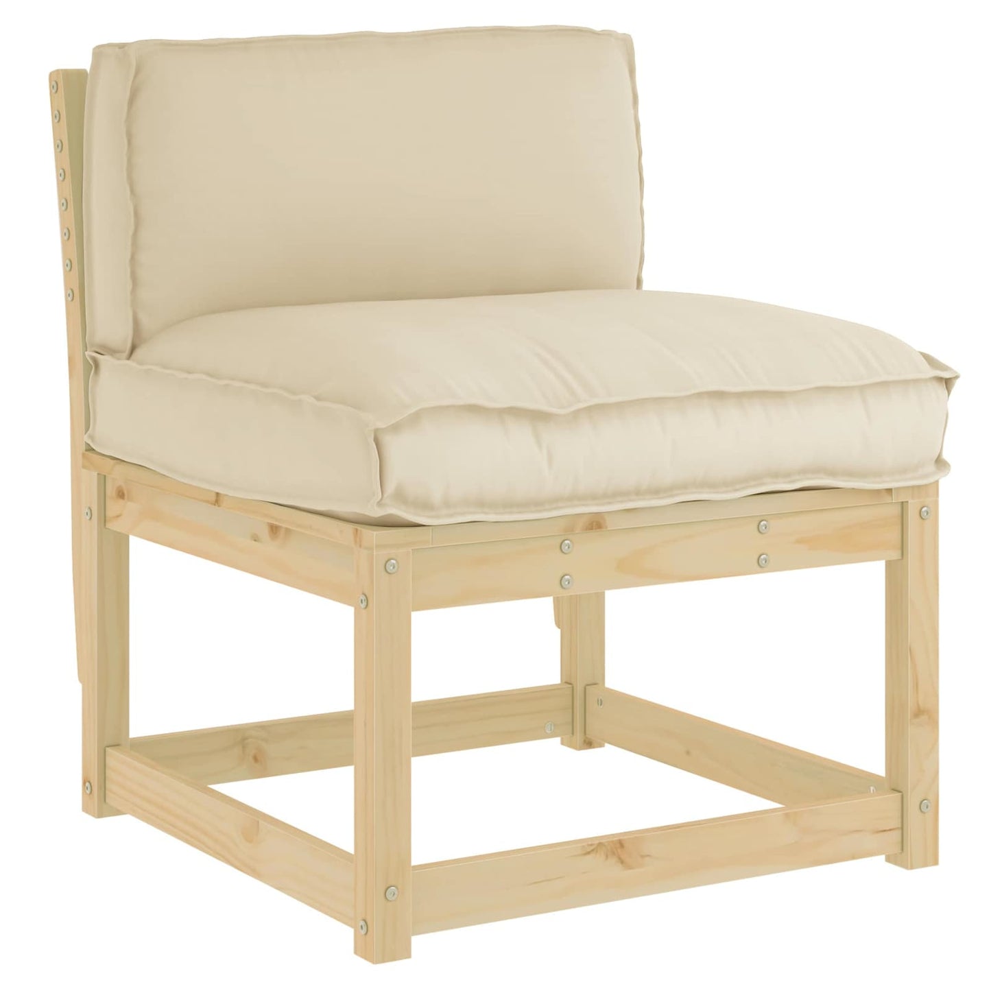 Cojín vidaxl beige 70 x 40 x 12 cm tela oxford