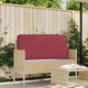 Vidaxxl cojín rojo vino 80 x 80 x 52 cm tela oxford