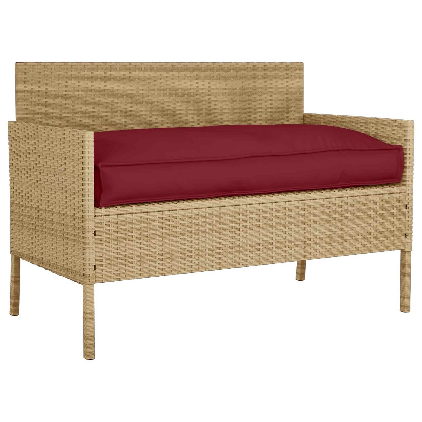 Vidaxxl cojín rojo vino 80 x 80 x 52 cm tela oxford