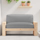 Vidaxl kussen grijs 120 x 80 x 12 cm oxford stof