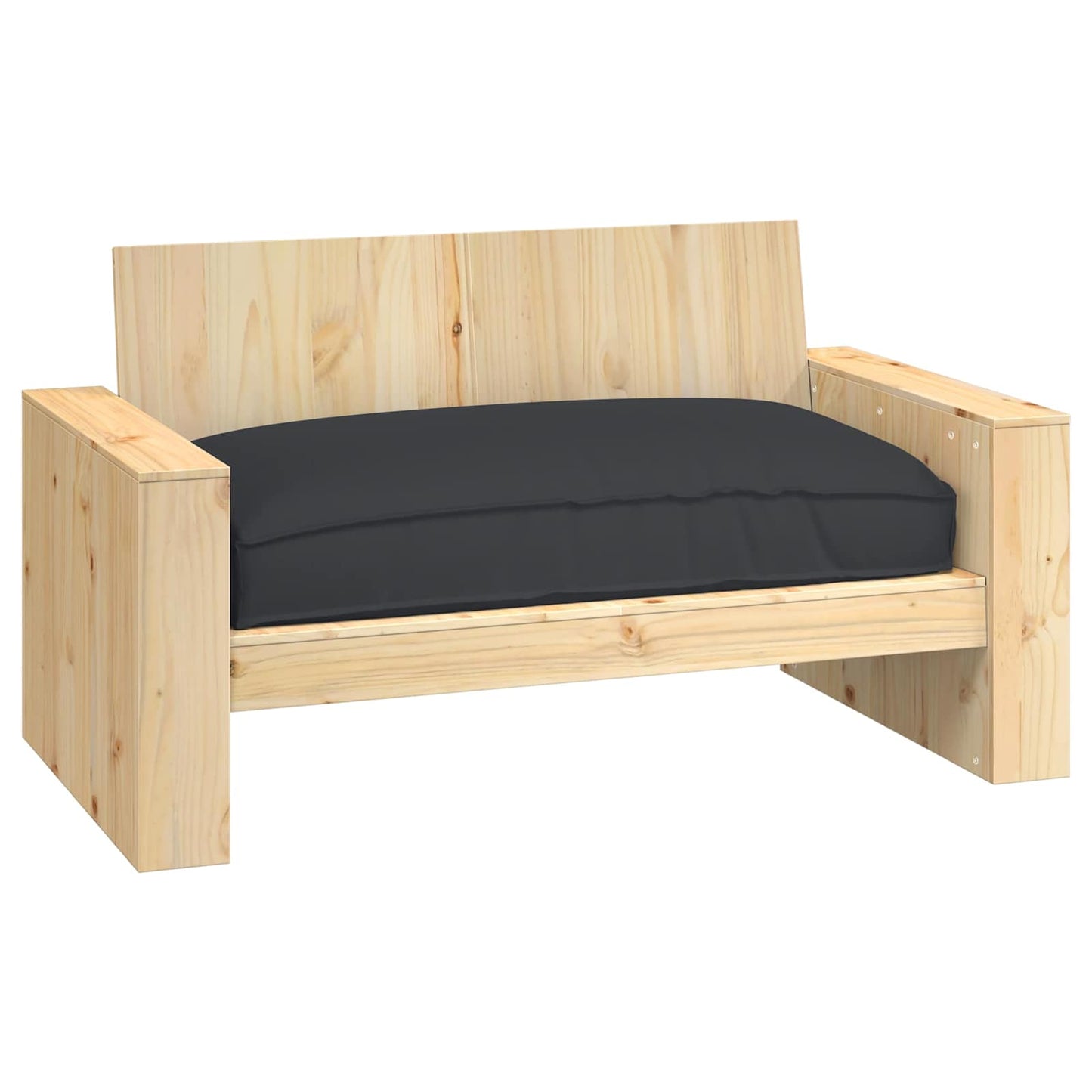 Cuscino Vidaxx nero 120 x 80 x 12 cm tessuto oxford