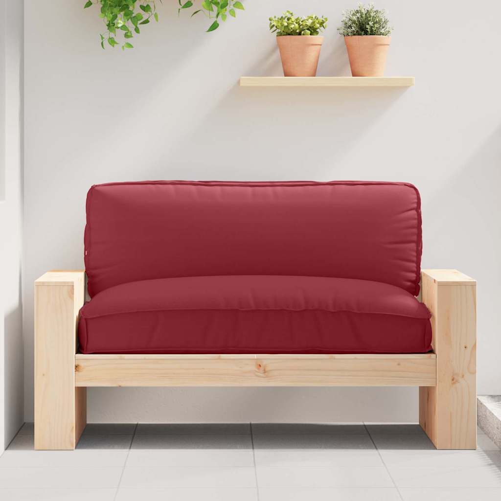 Vidaxxl cojín rojo vino 120 x 80 x 12 cm tela oxford